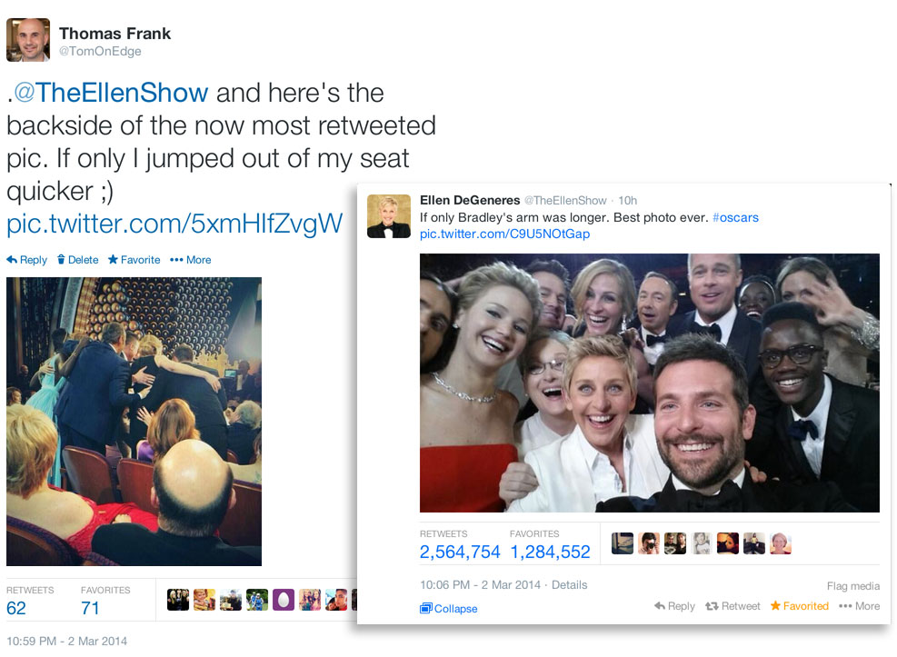 Twitter Oscars 2014 Ellen
